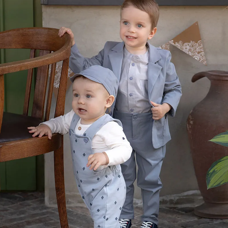 Chemise col mao ML Charlie - Gris-1