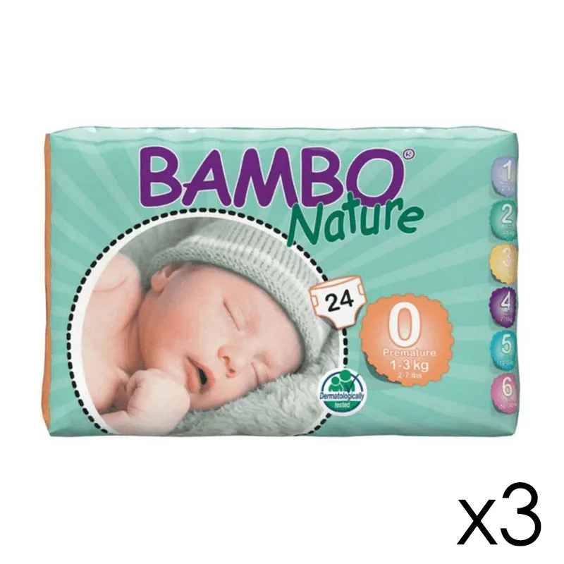 Couches Éco Bambo Nature T.0/1-3kg - 3x24-0