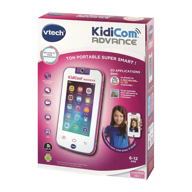 Téléphone KidiCom Advance Blanc/Rose - 6+-5