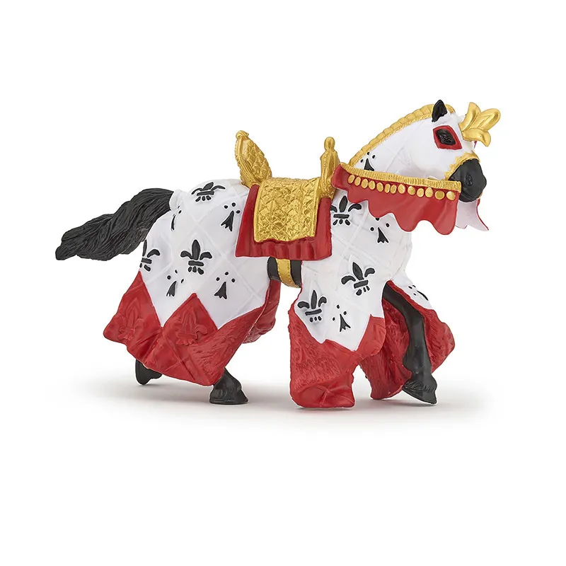 Cheval du roi Arthur rouge - 15x9cm-0