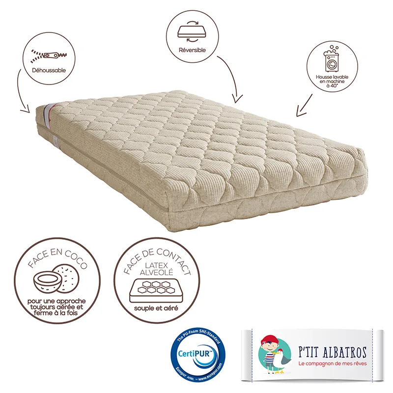 Matelas Coco + Valisette offerte - ép. 12cm-2