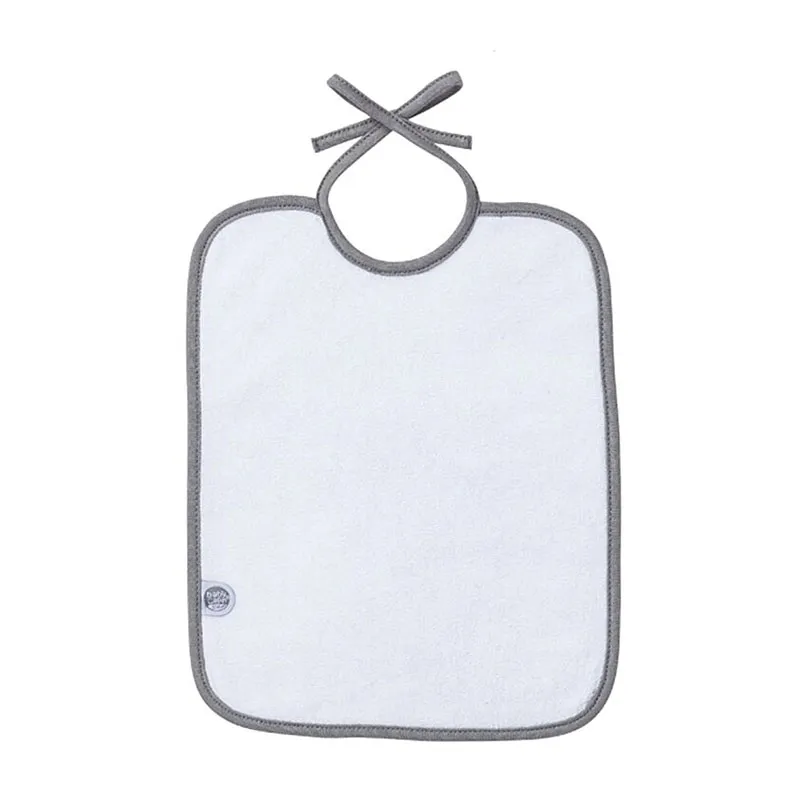 3 Bavoirs Naissance Coton BIO Lacets Jeune posuse - 20x25cm-1