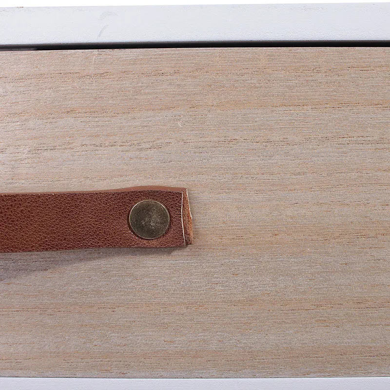 Table de chevet Blanc - 35x48cm-4