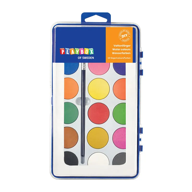 Palette de peinture à l'eau - 18 couleurs-0