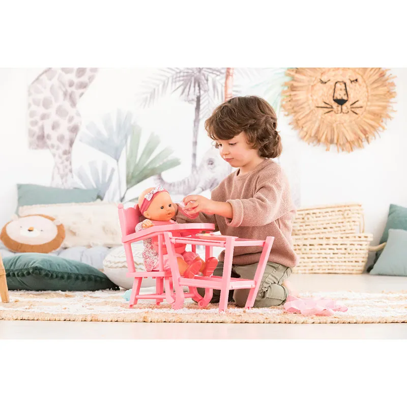 Chaise haute Rose poupon 36-42cm - 36m+-5