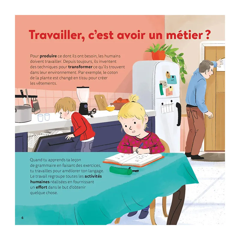 Livre Mes p'tites questions Le travail - 6+-2