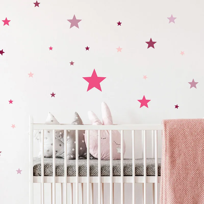Stickers - 50 Étoiles Rose-4