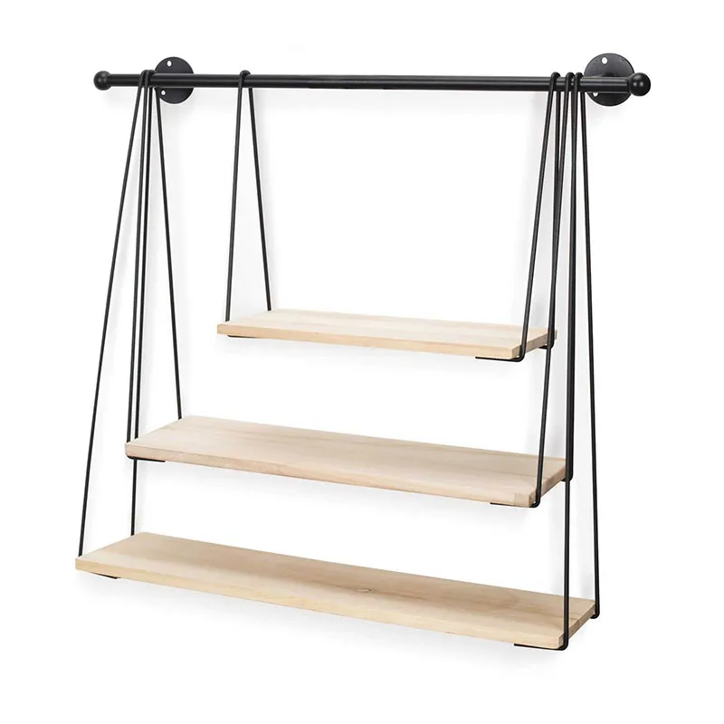 Etagère filaire murale balancelle - 67,5x62cm-0