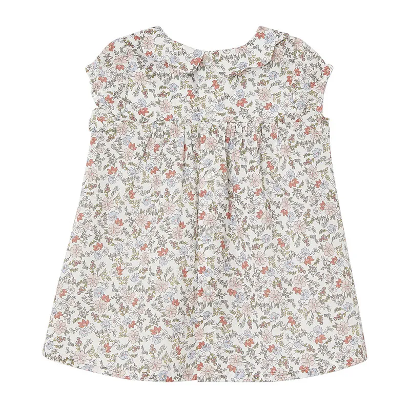 Ensemble robe voile de coton et bob - Écru-1