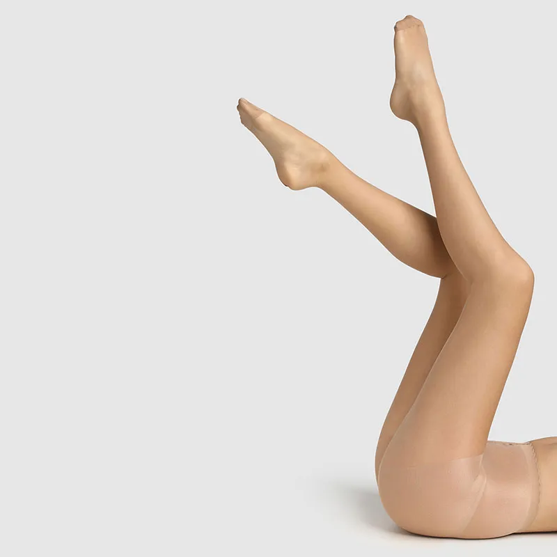 2 Collants Body Touch Voile Effet Nude naturel 17D Femme - Beige éclat-2