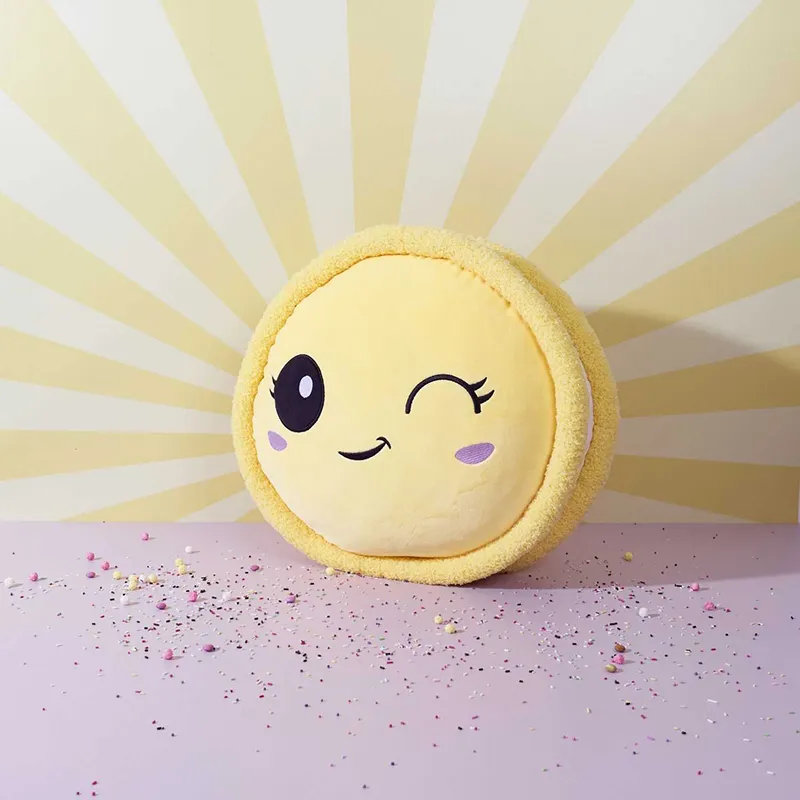 Peluche macaron Jaune - 40cm-1