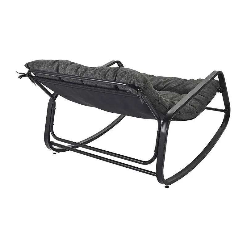 Fauteuil à bascule Miami Gris - 130x69x92cm-4