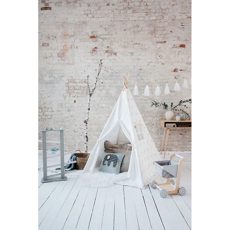Chariot en Bois Gris - 18m+-6