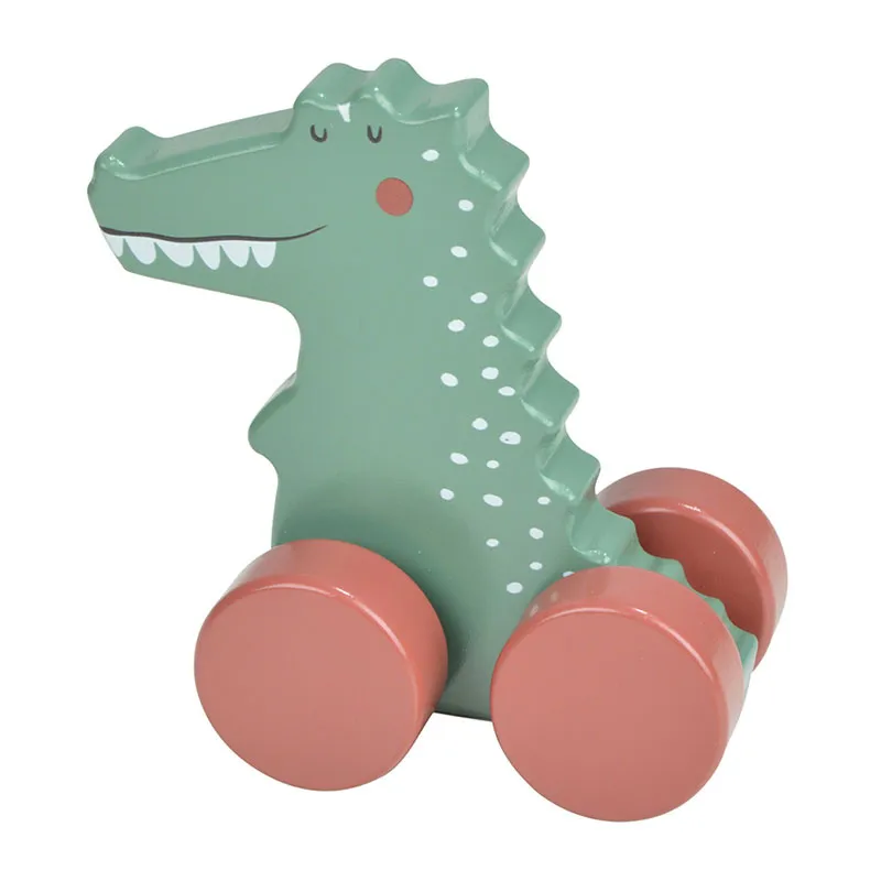 Jouet à rouler Hérisson Crocodile Savane - 10x5x10cm - BEBE DOUCEUR-0