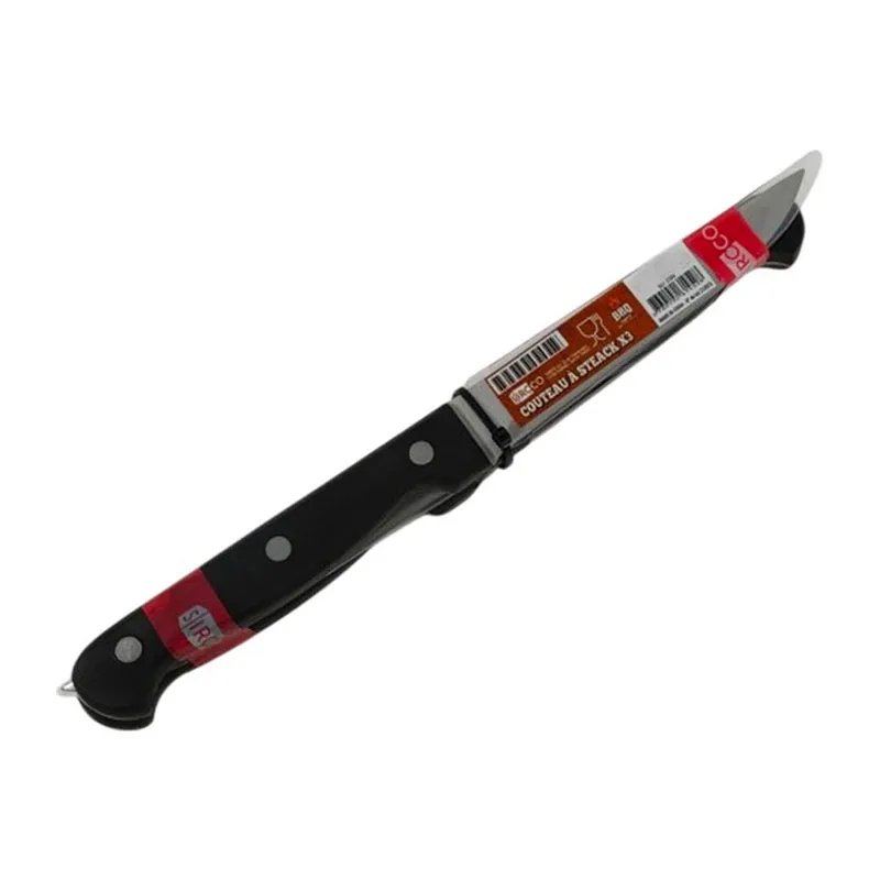 3 Couteaux à steak - Lame lisse 11cm-9