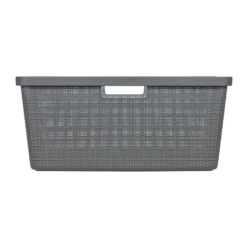 Corbeille à linge jute 70% recyclé Gris - 46L-2