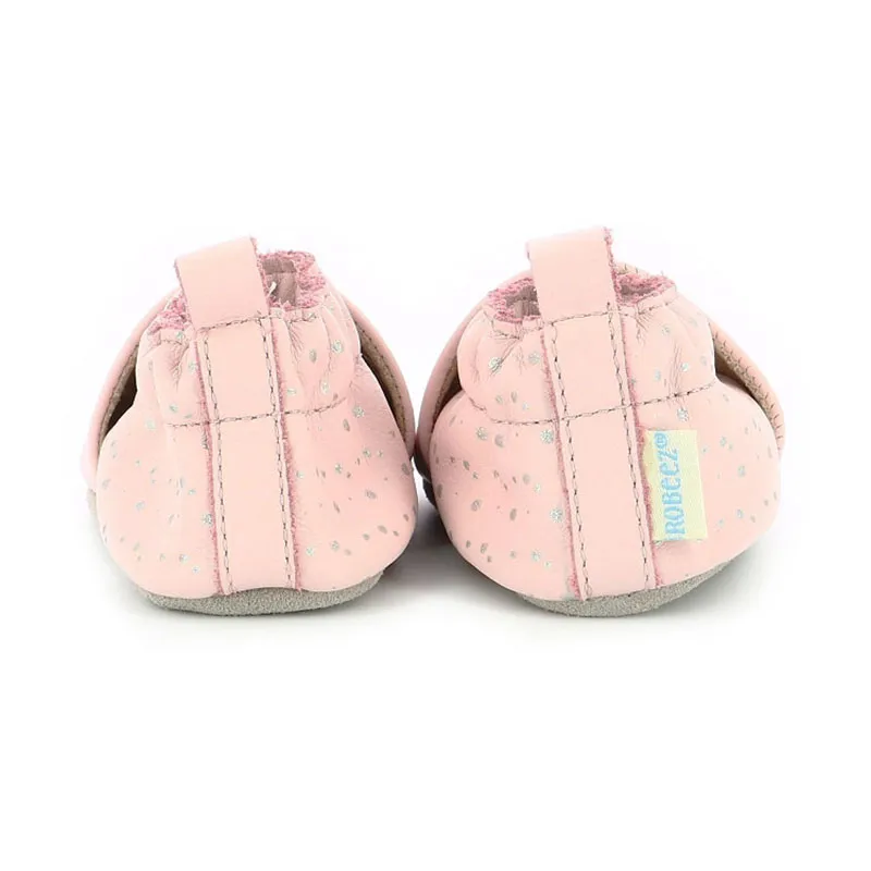 Chaussons cuir Soft Soles Baleine - Rose clair-4