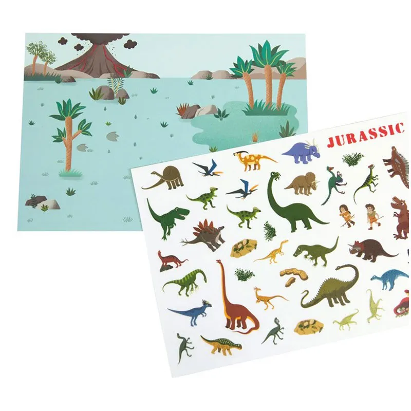 Stickers réutilisables Animaux 200pcs - 36m+-5