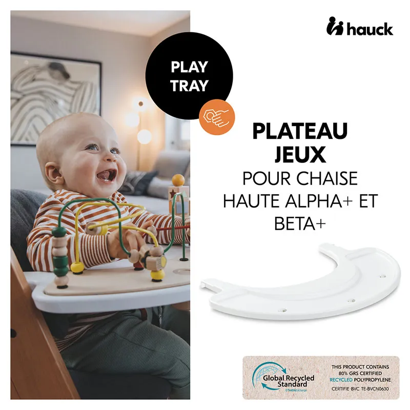 Tablette de jeu pour chaise Alpha /Beta Blanc - 6m+-1