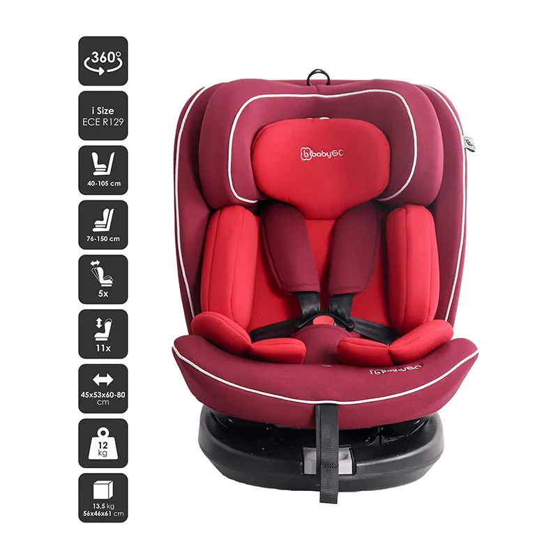 Siège-auto 360° I-Size Nova 2 40-150cm - Rouge -1