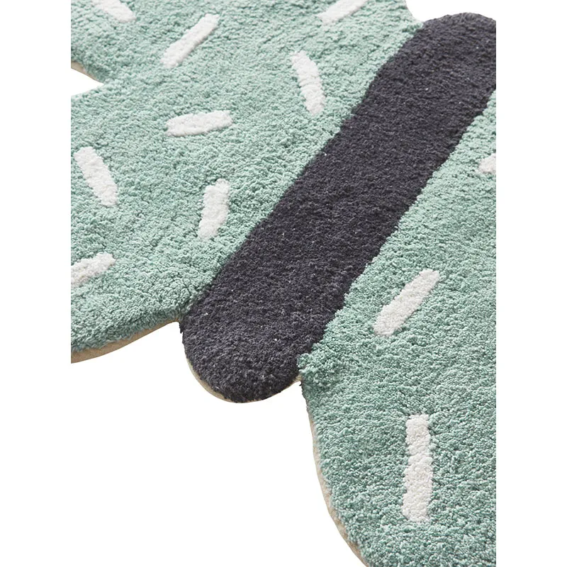 Tapis de bain papillon - Blanc - 84x25,4cm-2