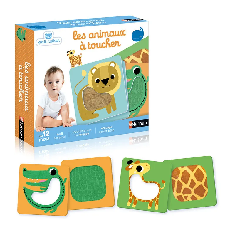 Jeu sensoriel Les animaux à toucher 12pcs - 12m+-1
