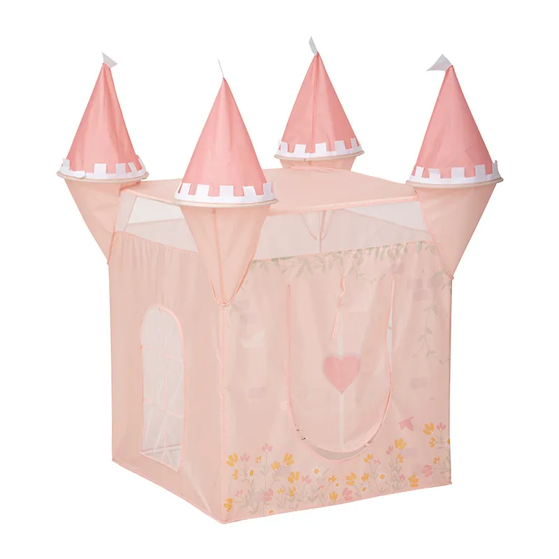Tente PopUp Château princesse Rose - 130x78x78cm-1