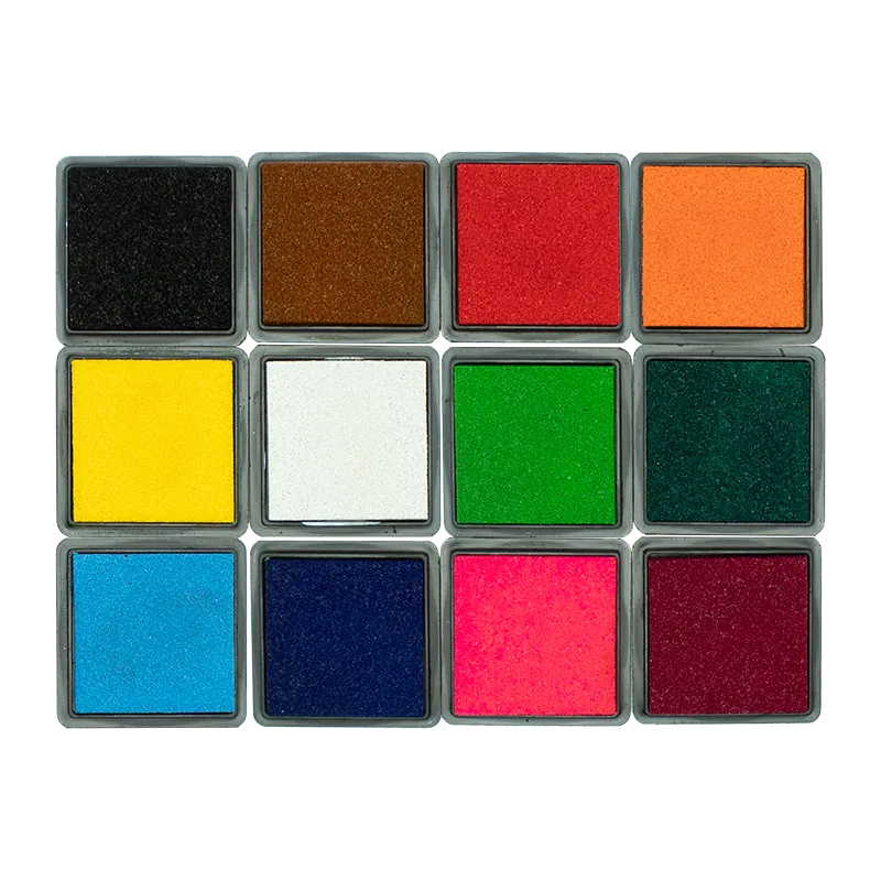 Encreurs empreinte digit. mousse EVA Ø4cm 12pcs - 3+-8