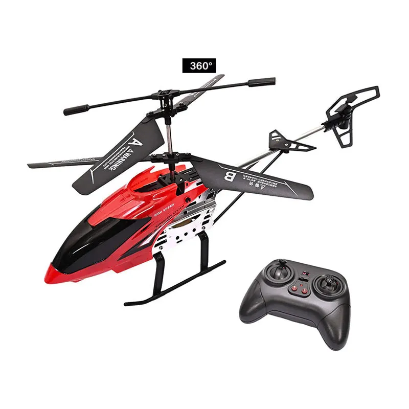 Hélicoptère télécommandé gyro Falcon Rouge - 35cm-0