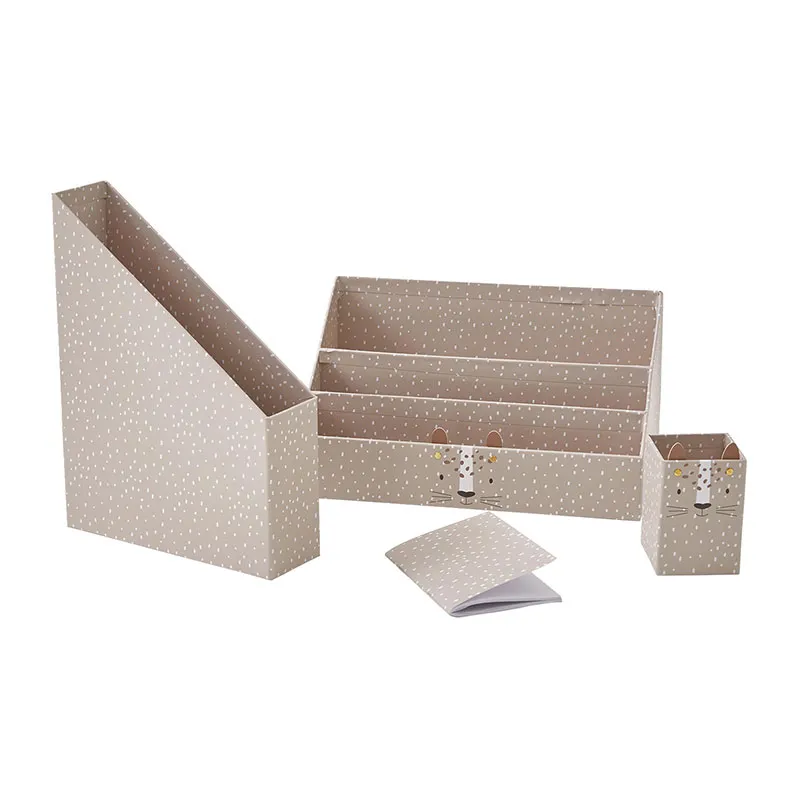 Set de bureau animal - Beige poudré-0