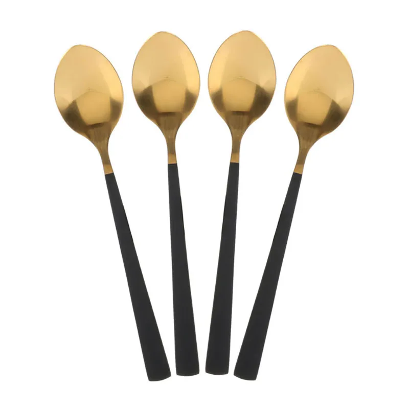 Ménagère de couverts Noir/Doré - 16pcs-6