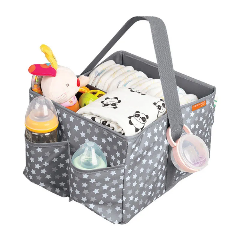 Organisateur porte-couches Gris/Étoiles - 25x19,5x29cm-0