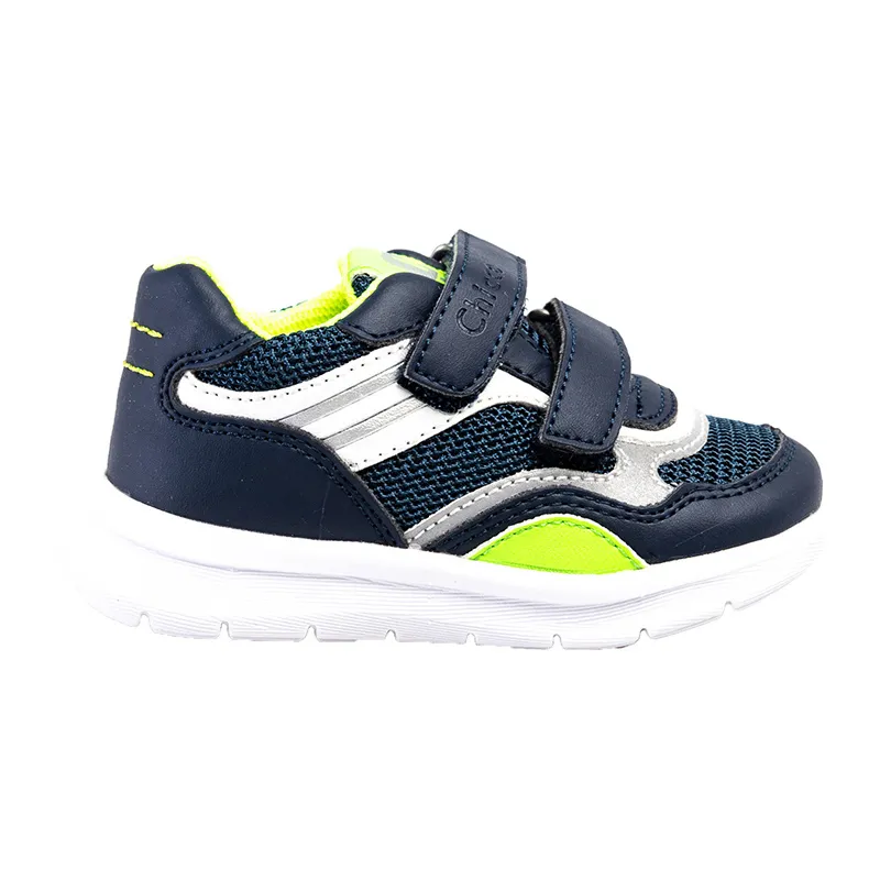 Sneakers à scratch - Bleu/Blanc/Vert citron - CHICCO-1