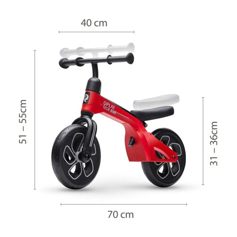 Draisienne Qplay Tech Rouge - 24m+-4