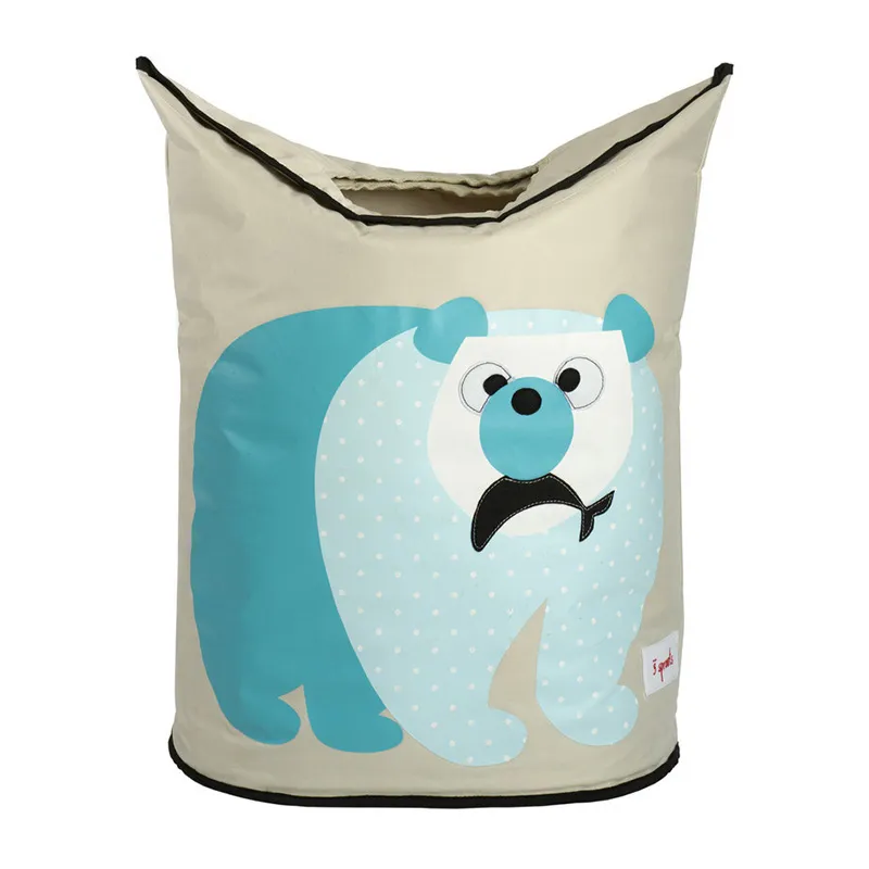 Panier à linge Ours polaire - 56x48x28cm-1