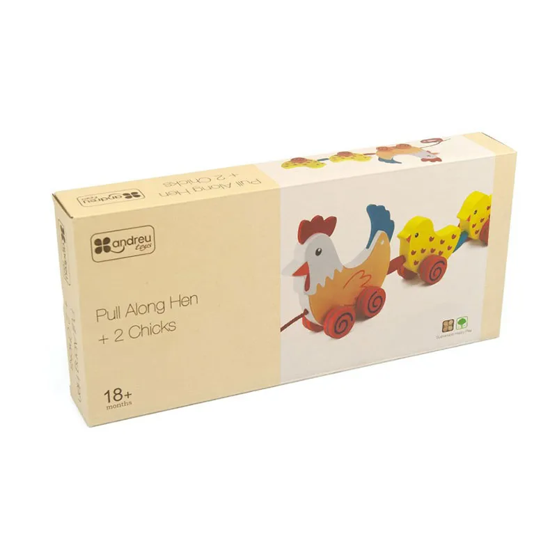 Jouet à tirer Poule & Poussins - 18m+-1
