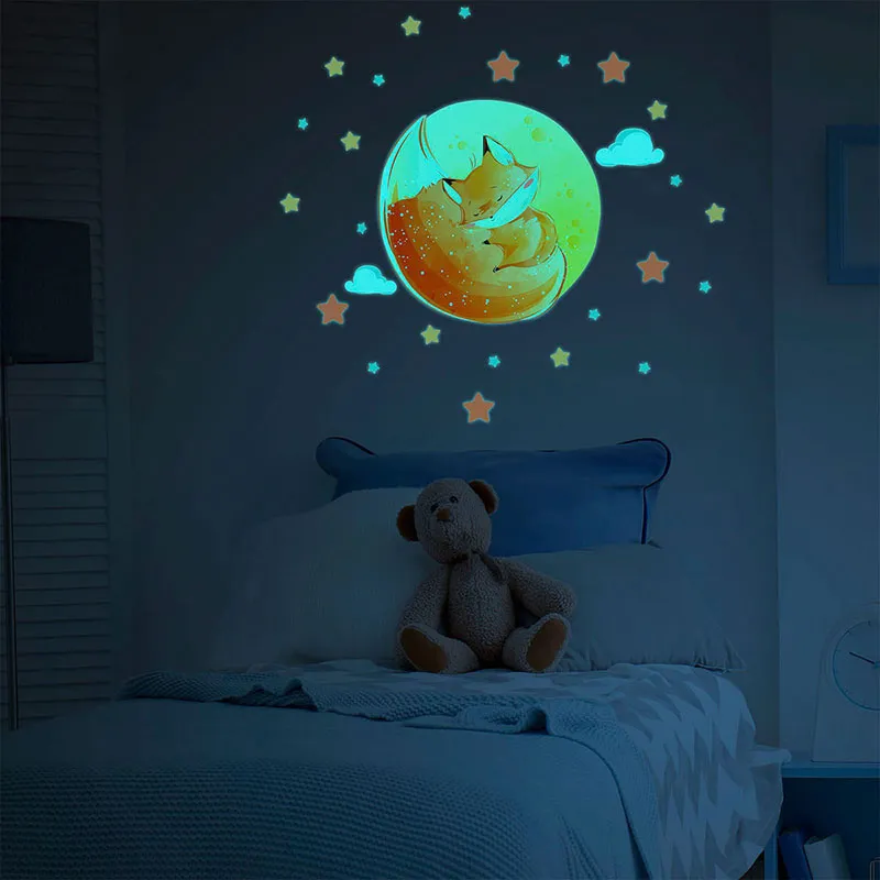 Stickers Phospho. - Renard rêveur & 50 étoiles-5
