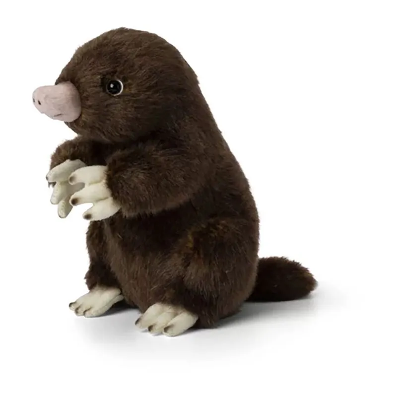 Peluche Taupe assise - 18cm-0