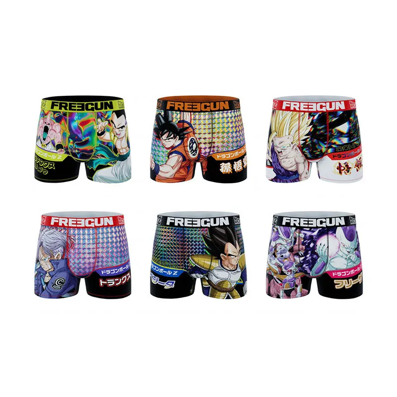 6 Boxers Homme Dragon Ball Z - Vert/Rouge/Noir/Violet-1