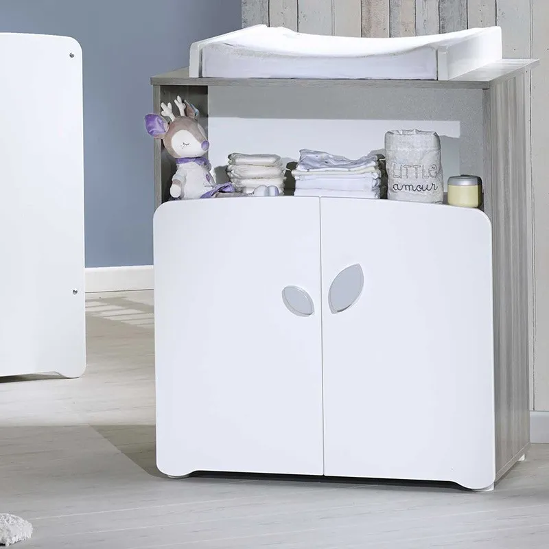 Commode à langer New Leaf Bois Gris - 97x76x66cm-0