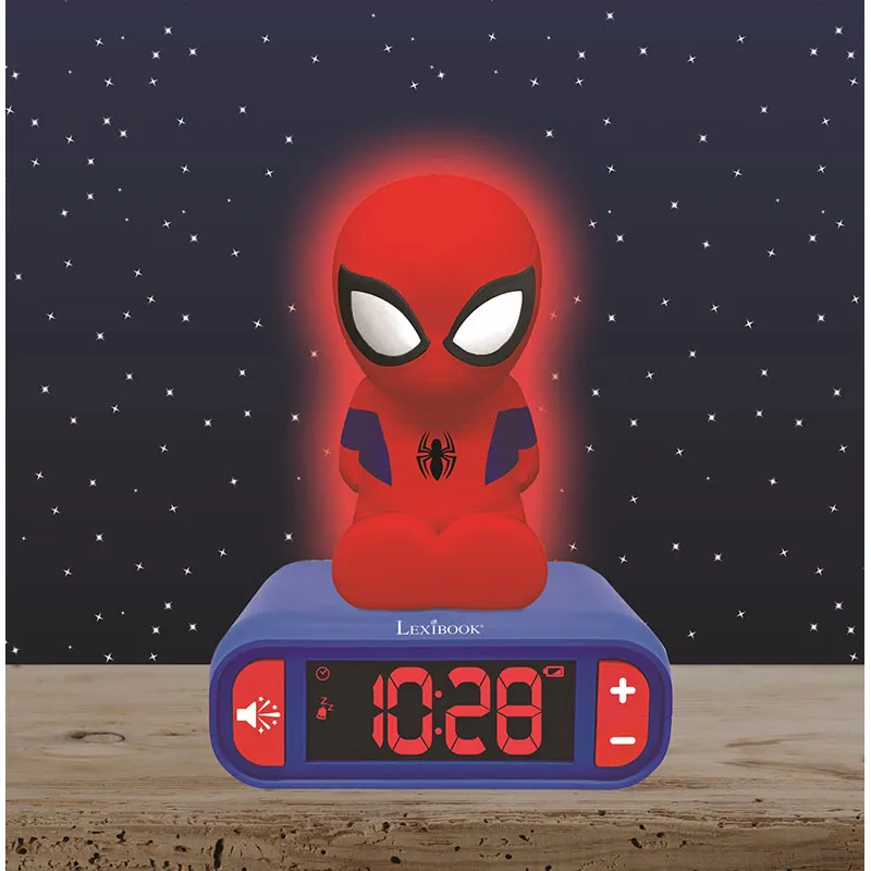 Réveil avec Veilleuse 3D Spider-Man - 36m+-2