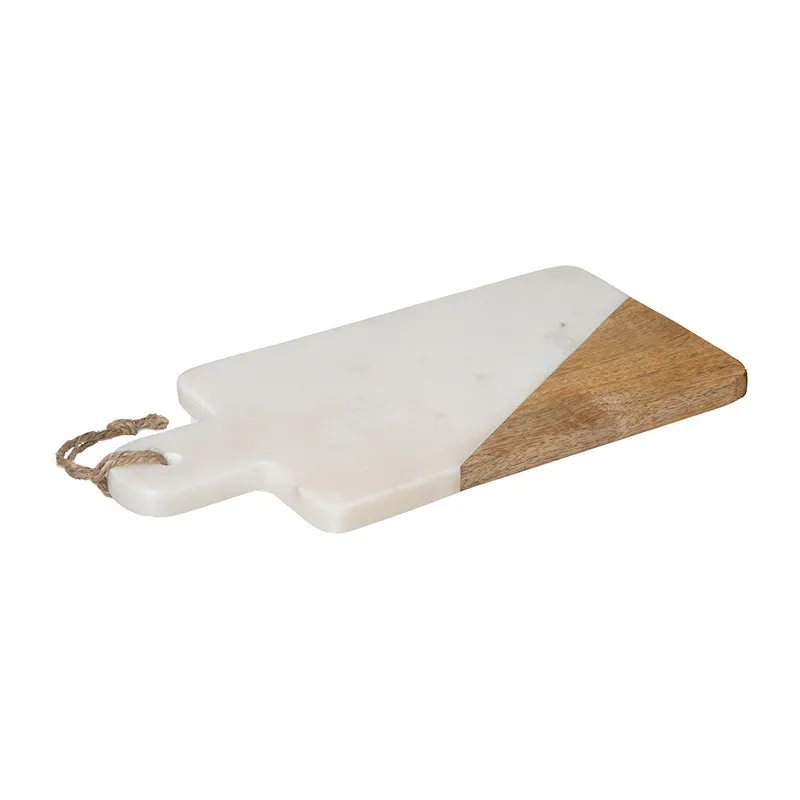 Assiette de présentation Marbre Blanc - Ø30x15cm-1