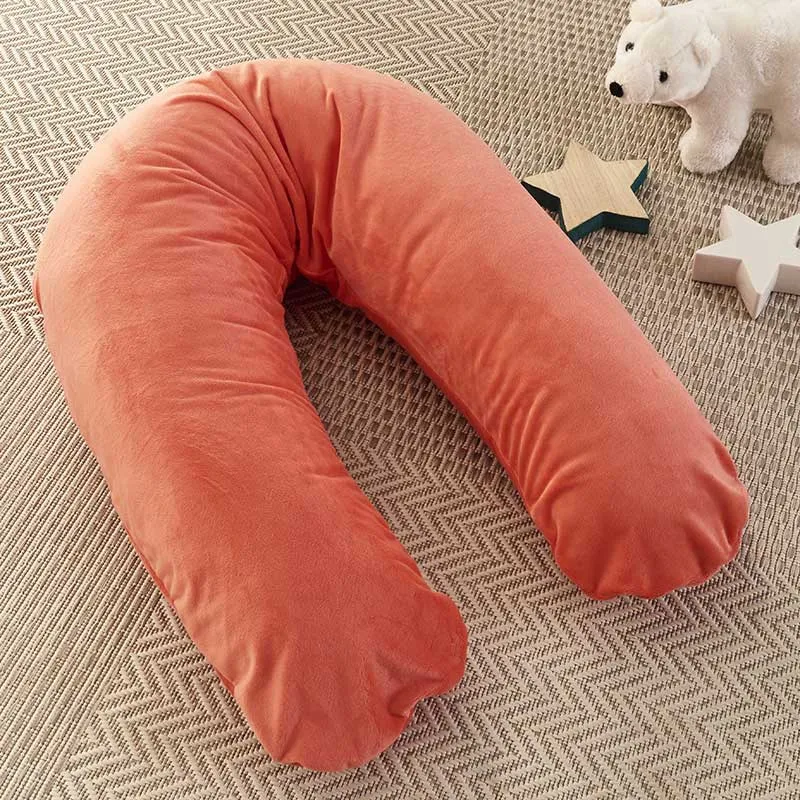 Coussin de maternité polaire 3en1 + charlotte Corail - 170cm-5