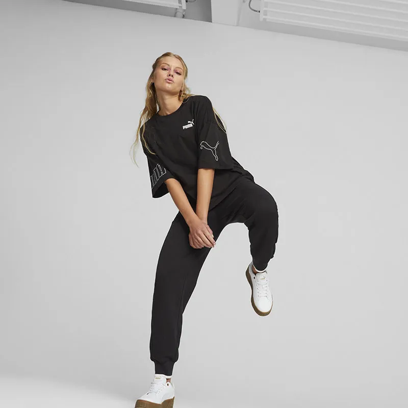 Jogging Femme Power Colorblock taille haute - Noir - PUMA-2