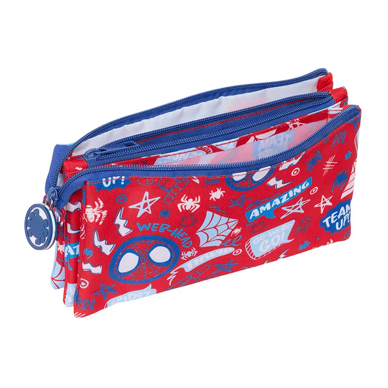 Trousse Triple Spiderman - 22x3x12cm-2