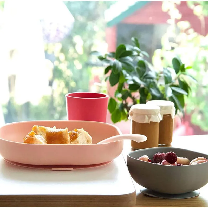 Assiette Silicone ventouse Light Pink - 6m+-3