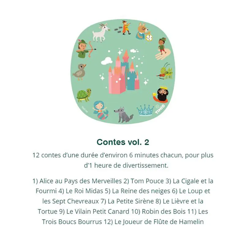 5 Disques pour lecteur Timio Set 4 - 24m+-4