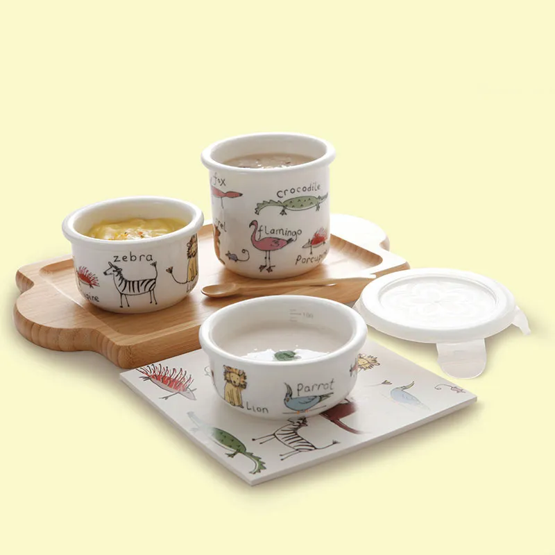 3 Récipients Bébé porcelaine Animaux - 180/130ml-3