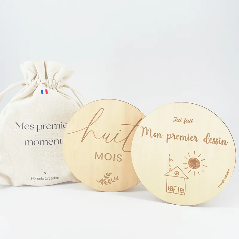 Carte étape Bois Premiers Mois - 13pcs-3