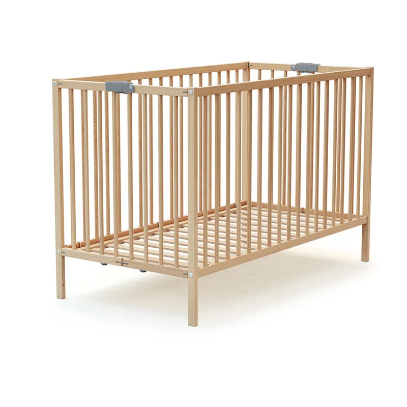Lit Bébé pliant Webaby Hêtre - 60x120cm-3